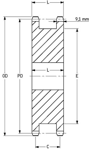 Звездочка PHS 10B-1DSAH13
